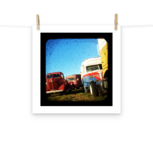 Junk Yard Pile Up - TTV Photography - Photo paper poster